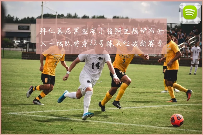 拜仁慕尼黑宣布小将阿里扬伊布升入一线队将穿22号球衣征战新赛季